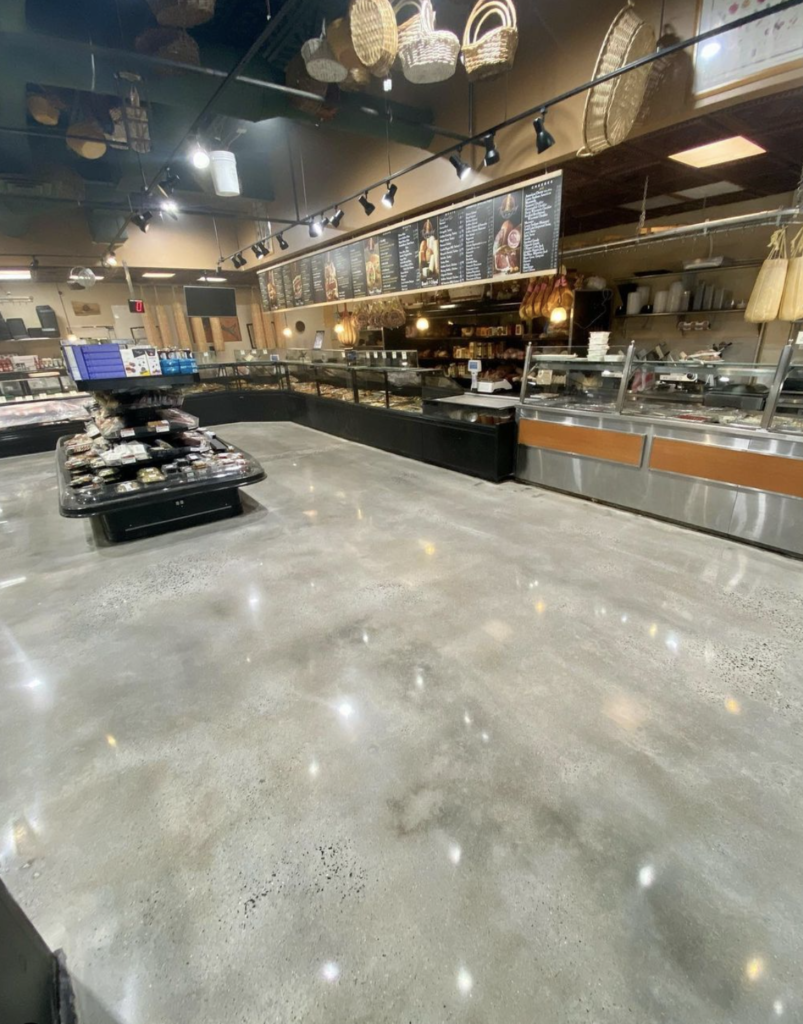 concrete grocery flooring installation