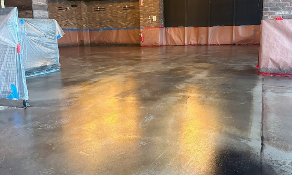 The Highwood Transformation with Self-Leveling, Stained Concrete Floors in Weehawken NJ